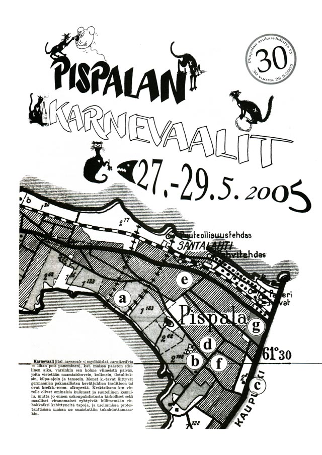 Pispalan Karnevaalit, mainos 2005 (vasen puoli)