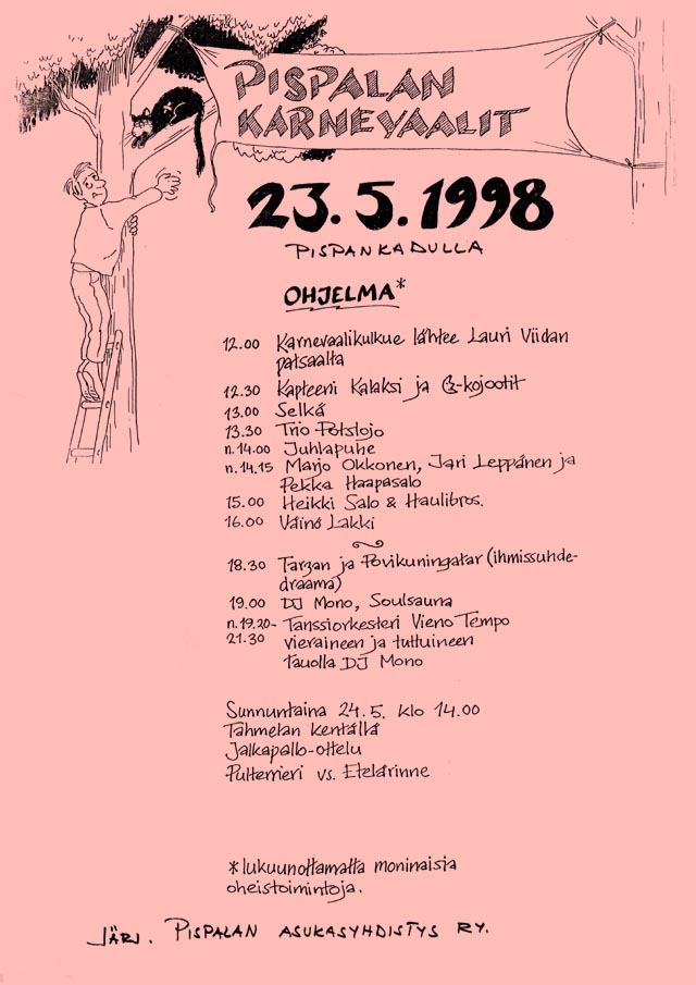 Pispalan Karnevaalit, juliste 1998