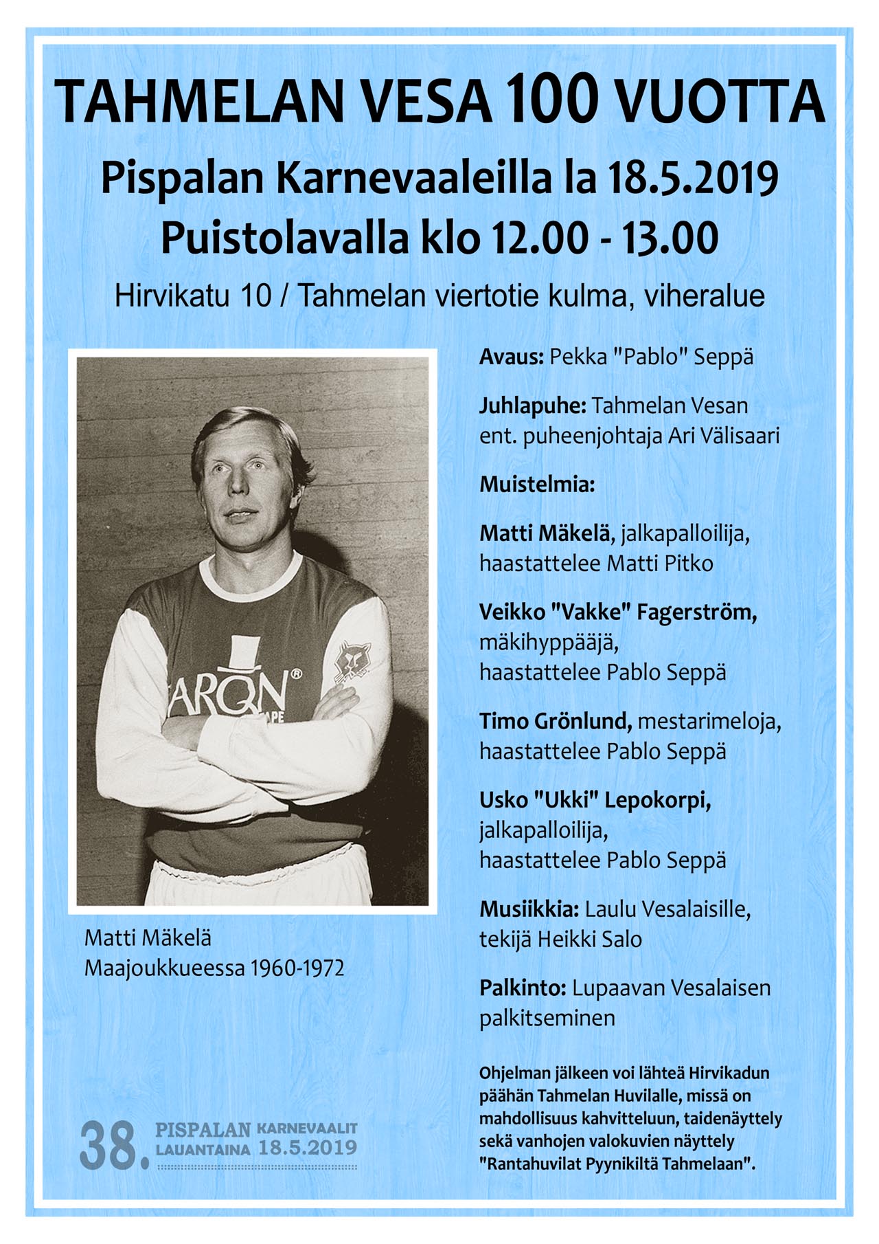 Urheiluseura Tahmelan Vesa 100 vuotta - Juhla 18.5.2019